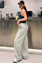 Light Green Gingham Wide Leg Women's Trousers Mg2335 - 2