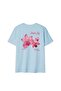 Simple Back Printed Blue Oversize T-Shirt
