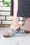 Circle Orthopedic Stone Double Buckle Sea Pool Beach Daily Women's Slippers Gray - 5