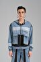 Women's Two Color Garnish Removable Design Jacket and Vest - 3