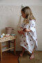 100% Natural Organic Muslin Heart Patterned Baby Kids Poncho 4 Layer Ultra Soft Beach Bathrobe Bath - 2