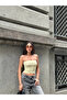 Women Yellow Fold Strapless Blouse Hzl24S-Zk11301 - 2