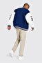 Unisex Oversize Navy Blue Bomber 00 College Jacket - 6