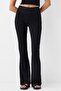 Black Ribbed High Waist Spanish Leggings Mg2096 - 6
