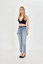 Women's High Waist Stretch Fabric Slim Mom Jeans Pants - 3