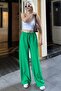 Green Pocketed Wide Leg Women's Trousers MG1882 - 2