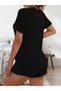 Short Sleeve Slash Neck T-Shirt and Shorts - Stylish "New York Brooklyn" Print, - 4