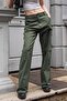 Khaki Straight Fit Cargo Trousers Mg1601 - 2