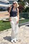 White High Waist Relaxed Fit Wide Leg Pants Mg2120 - 8