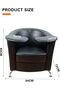 Professional Manicure Sofa Chair with Armrest, High-Density Foam Comfortable Backrest for Nail art - 3