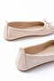 6101 Beige Suede Bowknot Casual Women's Babet - 5