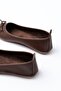 6101 Brown Daily Bow Women's Ballerinas - 5