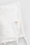 Organic Cotton Single Layer Muslin Ecru Baby English Hat - 2
