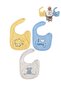 100% Cotton 3-Piece Baby Boy Bib Collar Baby Bib Double Layer Snaps Scarf Drool Bib