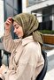 وشاح منقوش -1040400-951 - كاكي - 2