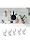 ® 5-Piece Strong Adhesive Transparent Wall Hanger Bathroom Kitchen Organizer Practical Hanger