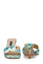 Derona2 3Fx Blue Women's Heeled Slippers - 5