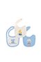 100% Cotton 3-Piece Baby Boy Bib Collar Baby Bib Double Layer Snaps Scarf Drool Bib - 6
