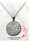 Silver Color Earthquake Verses and Prayers Steel Double Sided Necklace, Ayetel Kursi Zilzal Tevbe - 2