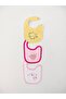 100% Cotton 3-Piece Baby Girl Bib Collar Baby Bib Double Layer Snap Scarf Drool Bib - 4