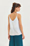 V-Neck Minimal Strap Blouse White - 4