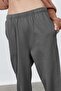 Women's Anthracite Elastic Waist Oversize Sweatpants Mg1235 - 5