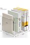 Clear Acrylic Magazine File Holder, Desk Organizer With 3 Vertical Compartments, Transparent - 2