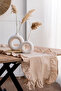 Natural Brown Frilly Linen Runner - 40X150 cm - 4