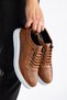 Men's Brown Daily Flexible Comfortable Stitched Lightweight Poly Sole Walking Guaranteed Sports Shoes - 2