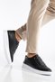 Men's Black Daily Flexible Comfortable Stitched Lightweight Poly Sole Walking Guaranteed Sports Shoes - 4