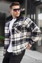 Black Hooded Plaid Lumberjack Shirt 5577 - 2
