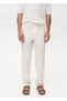 Regular fit keten pantolon