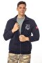 Air Force Special Design Long Sleeve Navy Blue Color Full Zipper Eagle Embroidered Bato Collar Cold - 4