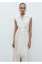 Belted shirt dress