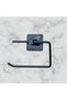Self Adhesive Black Stainless Metal Coverless Toilet Paper Holder Apparatus - 2
