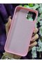 iPhone 13/14 Compatible Cherry and Ribbon Patterned Silicone Cover Pink Phone Case - 5
