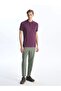 Lcwaikiki Classic Purple Polo Neck Short Sleeve Pique T-Shirt for Men - 3