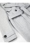 Double Breasted Coat Buttoned Belted Pocket Epaulettes - 7