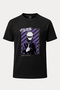 Gojo Jujutsu Printed Loose Fit Crew Neck T-Shirt Anime Manga Black