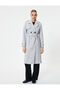 Double Breasted Coat Buttoned Belted Pocket Epaulettes - 3