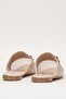 Women's Buckle Mesh Slippers Cream - 4