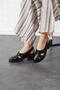 Tareste Cage-Style Genuine Leather Women's Sandals Black Leather - 3