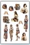 Vintage Themed Nostalgia Sticker Set of 4 - Suitable for Bullet Journal and Scrapbook Collage - 4
