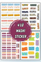 Set of 4 Washi Stickers / Suitable for Bullet Journal Scrapbook Collage