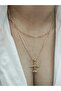 2-Piece Combination Airplane Charm Gold Women's Necklace - 2