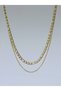 1. Grade Quality 316L Surgical Steel Women's Short Necklace, Bilateral Figaro Chain Model No 16