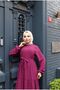 Layered Belted Hijab Dress - 2