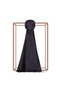Single Sided Silk Shawl 02911-Navy Blue
