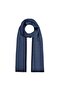 İpekevi Four Seasons Monogram Pattern Shawl 04356-Denim Blue - 2