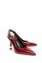 Women's Ovis Pointed Heeled Shoes Burgundy Patent Leather 41-42 Available - 7
